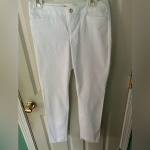 Lilly Pulitzer White Skinny Pants Sleek Fit